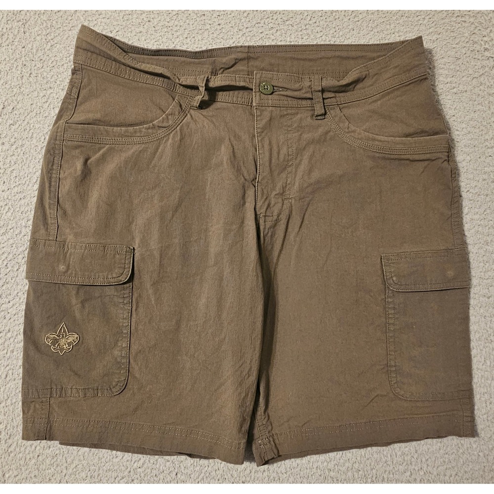Boy Scouts of America Mens Uniform Cargo Shorts Size 36 Green BSA Hiking Outdoor